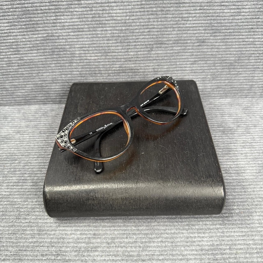 Guess by Marciano GM 133 BLKAM Cat Eye Eyeglasses Frames Black Y2K Crystal - Picture 9 of 9